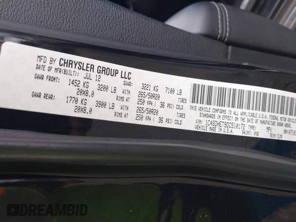 2013 Dodge Durango Citadel z VIN 1C4SDHET9DC510172, wystawiony jako IAAI lot #41829385 z przebiegiem 133 710 mil mil oraz . Historia ofert i sprzedaży dostępna na DreamBid. Obrazek 9.