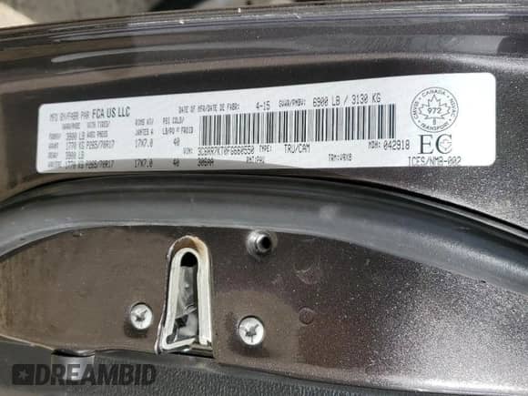 2015 Ram 1500 Tradesman z VIN 3C6RR7KT0FG660550, wystawiony jako Copart lot #69957525 z przebiegiem 344 503 mil mil oraz Czysty tytuł • Clean title. Historia ofert i sprzedaży dostępna na DreamBid. Obrazek 12.