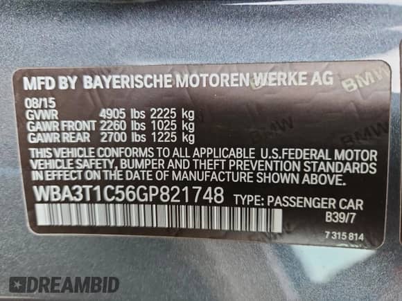 2016 BMW 4 Series 428i xDrive z VIN WBA3T1C56GP821748, wystawiony jako Copart lot #65123525 z przebiegiem 38 108 mil mil oraz Szkoda całkowita • Salvage title. Historia ofert i sprzedaży dostępna na DreamBid. Obrazek 13.