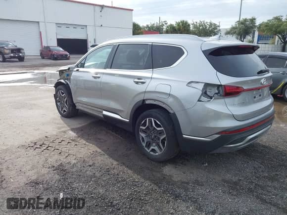 2021 Hyundai Santa Fe Limited with VIN 5NMS44AL2MH344965, listed as a IAAI auction lot 43247706 with 32,452 mi miles and . Bid and sale history available at DreamBid. Image 3.