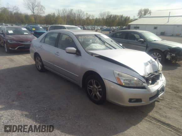 2006 Honda Accord EX with VIN 1HGCM56706A064224, listed as a IAAI auction lot 43545033 with 150,555 mi miles and . Bid and sale history available at DreamBid. Image 1.