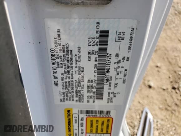 2018 Ford Mustang EcoBoost с VIN 1FA6P8TH4J5127267, выставлен на аукционе Copart как лот 80652055 с пробегом 86 569 миль миль и Списание • Salvage title. История ставок и продаж доступна на DreamBid. Изображение 12.