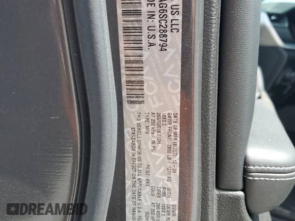 2025 Jeep Grand Cherokee Laredo X with VIN 1C4RJGAG6SC288794, listed as a Copart auction lot 54045825 with 286 mi miles and Salvage title. Bid and sale history available at DreamBid. Image 13.