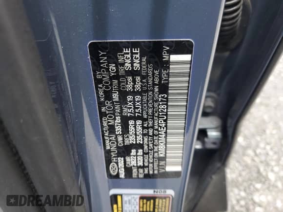 2023 Hyundai Ioniq 5 SE z VIN KM8KM4AE4PU128173, wystawiony jako Copart lot #56691915 z przebiegiem 22 957 mil mil oraz Szkoda całkowita • Salvage title. Historia ofert i sprzedaży dostępna na DreamBid. Obrazek 14.