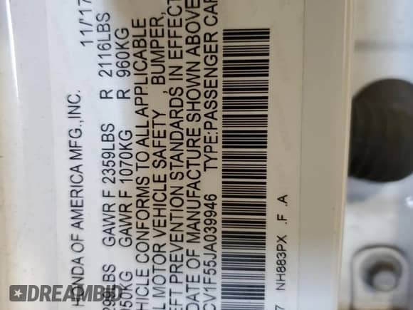 2018 Honda Accord EX-L z VIN 1HGCV1F55JA039946, wystawiony jako Copart lot #71320635 z przebiegiem 116 997 mil mil oraz Szkoda całkowita • Salvage title. Historia ofert i sprzedaży dostępna na DreamBid. Obrazek 13.