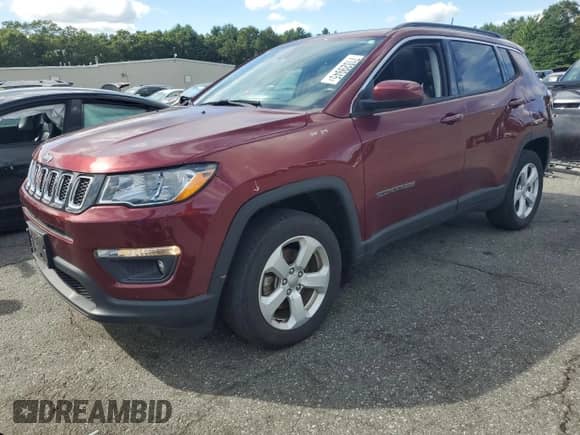 2021 Jeep Compass Latitude with VIN 3C4NJDBB3MT578739, listed as a Copart auction lot 71029945 with 34,626 mi miles and Salvage title. Bid and sale history available at DreamBid. Image 1.