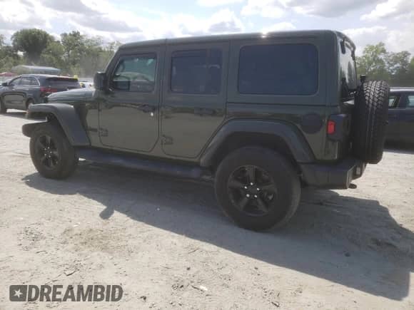 2021 Jeep Wrangler Unlimited Sahara Altitude z VIN 1C4HJXEN8MW794195, wystawiony jako Copart lot #61269515 z przebiegiem 28 118 mil mil oraz Szkoda całkowita • Salvage title. Historia ofert i sprzedaży dostępna na DreamBid. Obrazek 2.