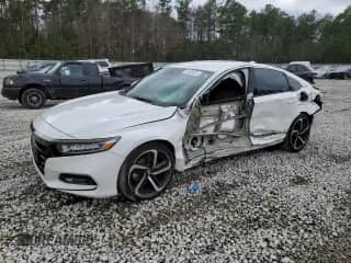 2020 Honda Accord Sport with VIN 1HGCV1F35LA134136, listed as a Copart auction lot 41406435 with 55,262 mi miles and Salvage title. Bid and sale history available at DreamBid. Image 1.