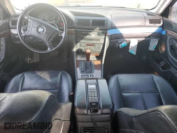 1999 BMW 7 Series 740iL with VIN WBAGH833XXDP05142, listed as a Copart auction lot 74104394 with Not provided miles and Salvage title. Bid and sale history available at DreamBid. Image 8.