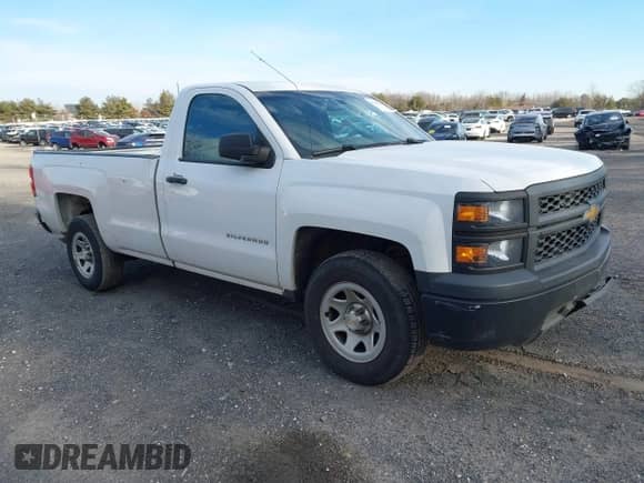 2014 Chevrolet Silverado 1500 Work Truck z VIN 1GCNCPEH6EZ387130, wystawiony jako IAAI lot #41587179 z przebiegiem 185 724 mil mil oraz . Historia ofert i sprzedaży dostępna na DreamBid. Obrazek 1.
