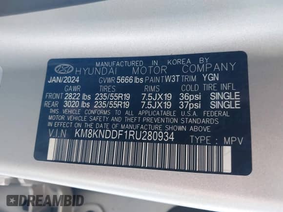 2024 Hyundai Ioniq 5 SEL с VIN KM8KNDDF1RU280934, выставлен на аукционе IAAI как лот 42945194 с пробегом 12 605 миль миль и . История ставок и продаж доступна на DreamBid. Изображение 9.