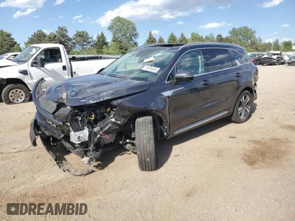 2024 Kia Sorento EX with VIN KNDRHDLG1R5258625, listed as a Copart auction lot 56949095 with 11,112 mi miles and Salvage title. Bid and sale history available at DreamBid. Image 1.