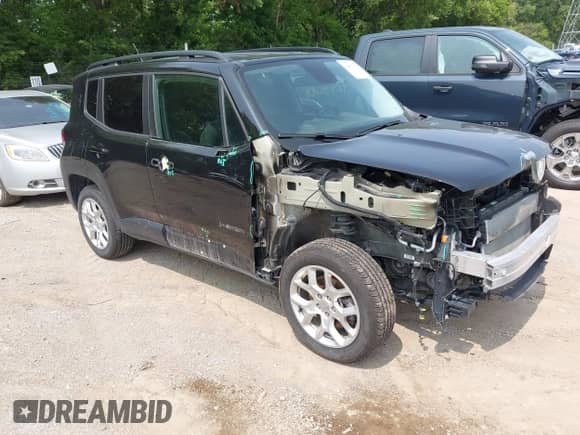 2017 Jeep Renegade Altitude with VIN ZACCJBBB3HPG31500, listed as a IAAI auction lot 42442706 with 101,098 mi miles and . Bid and sale history available at DreamBid. Image 1.