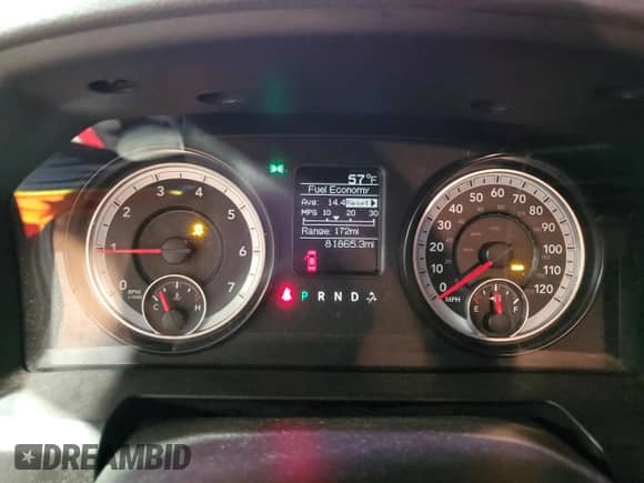 2015 Ram 1500 Tradesman with VIN 3C6JR7DG4FG676862, listed as a Copart auction lot 58736925 with 81,865 mi miles and Salvage title. Bid and sale history available at DreamBid. Image 9.