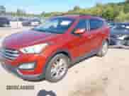 2013 Hyundai Santa Fe Sport with VIN 5XYZU3LA3DG033835, listed as a IAAI auction lot 43258950 with 103,699 mi miles and . Bid and sale history available at DreamBid. Image 2.