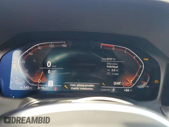 2023 BMW 4 Series 430i with VIN WBA23AT03PCL56790, listed as a Copart auction lot 55554825 with 9,747 mi miles and Salvage title. Bid and sale history available at DreamBid. Image 9.