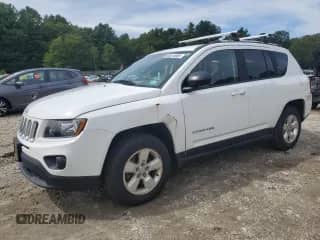 2014 Jeep Compass Sport z VIN 1C4NJCBA0ED779104, wystawiony jako Copart lot #80014985 z przebiegiem 60 404 mil mil oraz Czysty tytuł • Clean title. Historia ofert i sprzedaży dostępna na DreamBid. Obrazek 1.