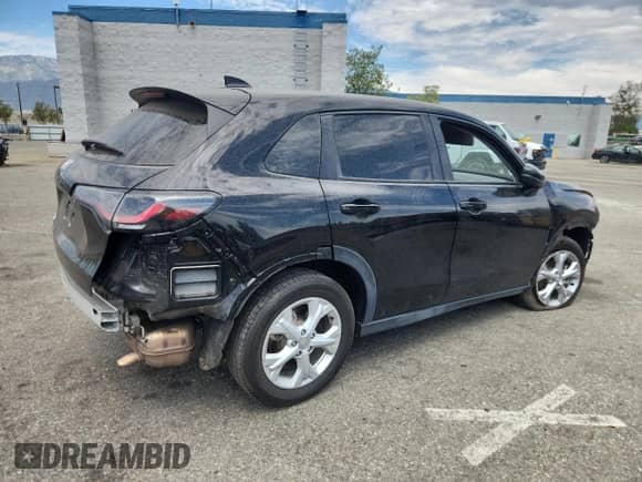 2023 Honda HR-V LX with VIN 3CZRZ2H38PM743420, listed as a Copart auction lot 69948755 with 45,438 mi miles and Salvage title. Bid and sale history available at DreamBid. Image 3.