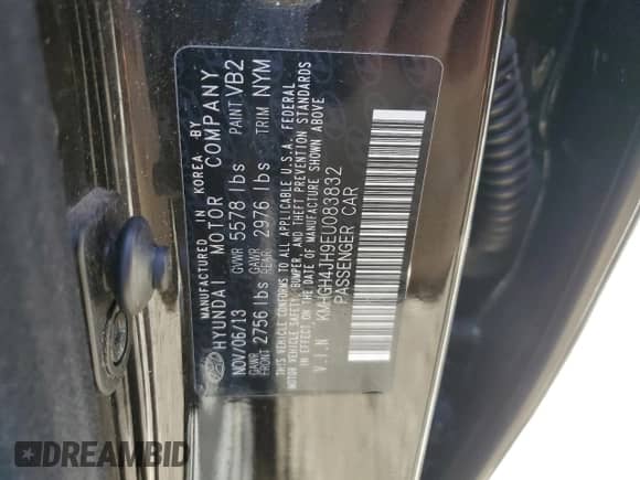 2014 Hyundai Equus Signature z VIN KMHGH4JH9EU083832, wystawiony jako Copart lot #50416535 z przebiegiem 92 508 mil mil oraz Szkoda całkowita • Salvage title. Historia ofert i sprzedaży dostępna na DreamBid. Obrazek 14.