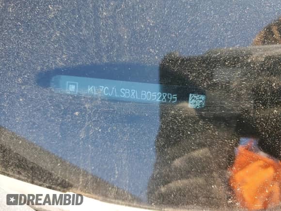 2020 Chevrolet Trax LT with VIN KL7CJLSB8LB052895, listed as a Copart auction lot 58977615 with 87,003 mi miles and Non repairable. Bid and sale history available at DreamBid. Image 14.