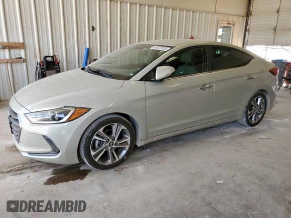 2017 Hyundai Elantra Limited with VIN KMHD84LF3HU318132, listed as a Copart auction lot 66323525 with 132,028 mi miles and Salvage title. Bid and sale history available at DreamBid. Image 1.