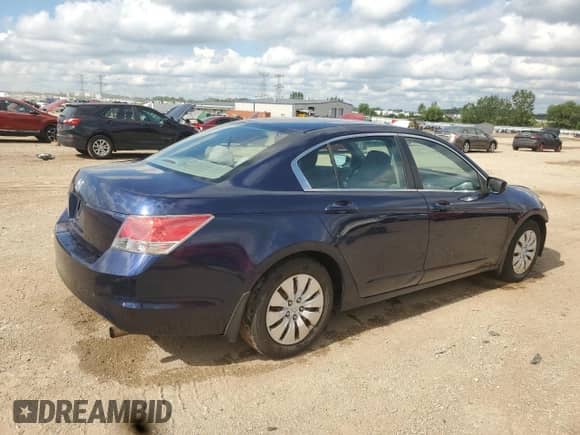 2010 Honda Accord LX with VIN 1HGCP2F33AA063029, listed as a Copart auction lot 69650195 with 208,271 mi miles and Salvage title. Bid and sale history available at DreamBid. Image 3.