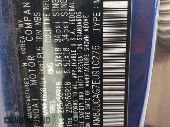 2014 Hyundai Tucson Limited с VIN KM8JUCAG7EU910276, выставлен на аукционе Copart как лот 62926965 с пробегом 142 865 миль миль и Чистый • Clean title. История ставок и продаж доступна на DreamBid. Изображение 13.