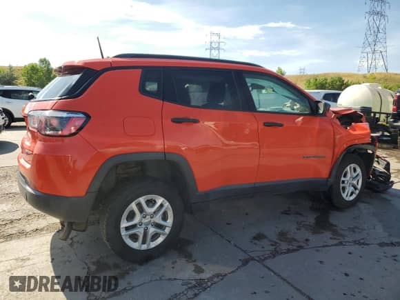 2017 Jeep Compass Sport with VIN 3C4NJDAB4HT698654, listed as a Copart auction lot 65843755 with 152,392 mi miles and Salvage title. Bid and sale history available at DreamBid. Image 3.