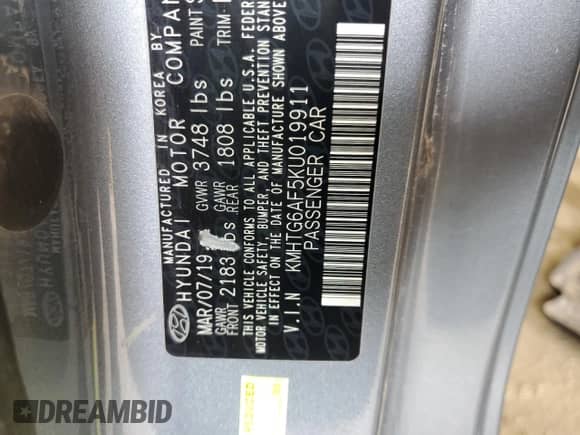 2019 Hyundai Veloster Premium z VIN KMHTG6AF5KU019911, wystawiony jako Copart lot #59309185 z przebiegiem 122 598 mil mil oraz Szkoda całkowita • Salvage title. Historia ofert i sprzedaży dostępna na DreamBid. Obrazek 12.