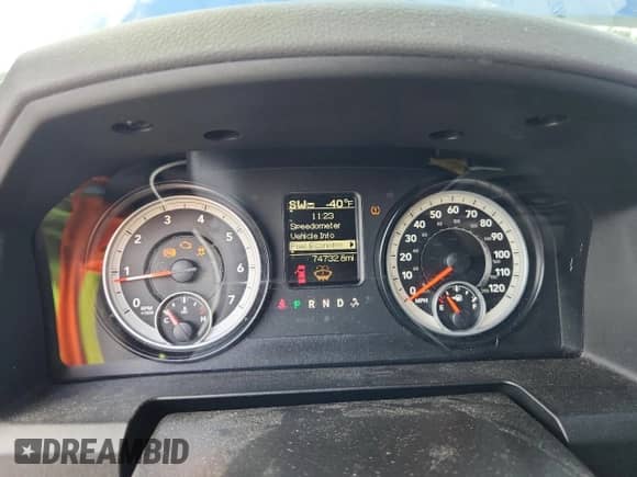 2015 Ram 1500 Express with VIN 1C6RR7KG1FS518798, listed as a Copart auction lot 68092015 with 74,732 mi miles and Salvage title. Bid and sale history available at DreamBid. Image 9.