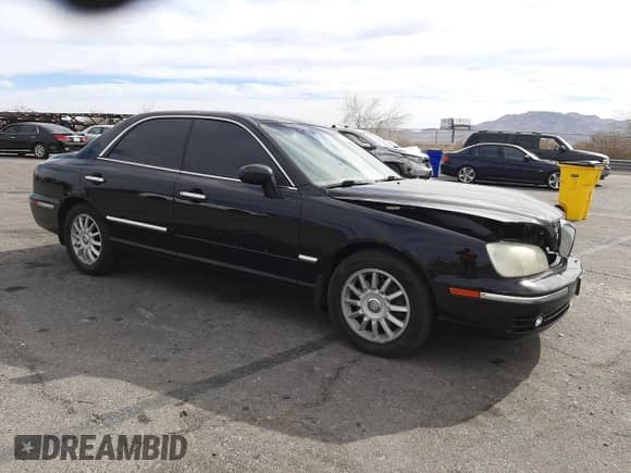 2004 Hyundai XG z VIN KMHFU45EX4A300828, wystawiony jako Copart lot #43624725 z przebiegiem 107 618 mil mil oraz Szkoda całkowita • Salvage title. Historia ofert i sprzedaży dostępna na DreamBid. Obrazek 4.