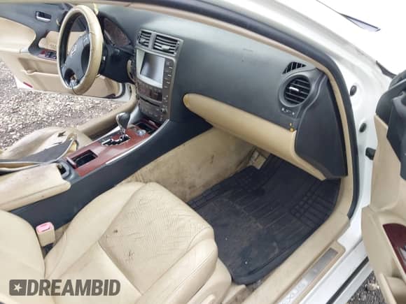 2007 Lexus IS 250 with VIN JTHCK262672011416, listed as a IAAI auction lot 42746479 with 218,844 mi miles and . Bid and sale history available at DreamBid. Image 5.