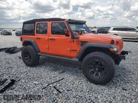 2023 Jeep Wrangler Sport S with VIN 1C4HJXDN5PW624074, listed as a Copart auction lot 67418685 with 40,659 mi miles and Salvage title. Bid and sale history available at DreamBid. Image 4.