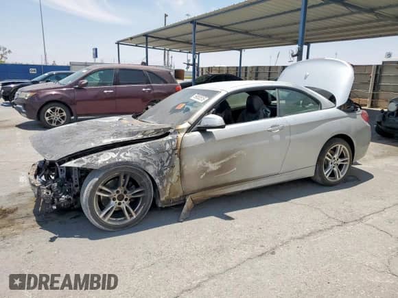 2018 BMW 4 Series 430i with VIN WBA4Z1C57JEC70545, listed as a Copart auction lot 59000515 with Not provided miles and Salvage title. Bid and sale history available at DreamBid. Image 1.