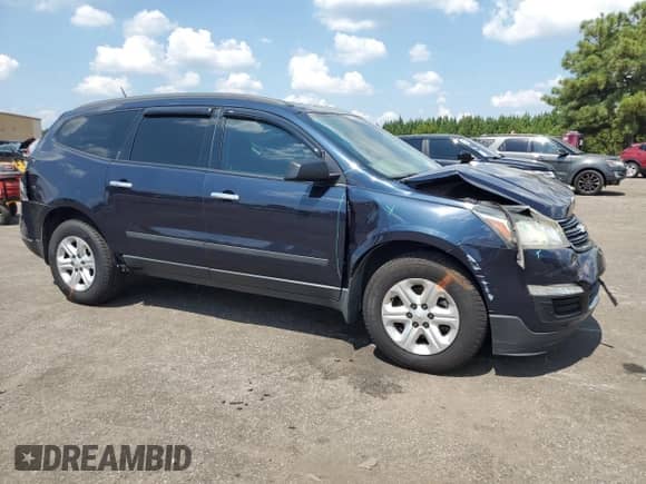 2016 Chevrolet Traverse LS z VIN 1GNKRFEDXGJ251150, wystawiony jako Copart lot #68369305 z przebiegiem Nie podano mil oraz Szkoda całkowita • Salvage title. Historia ofert i sprzedaży dostępna na DreamBid. Obrazek 4.