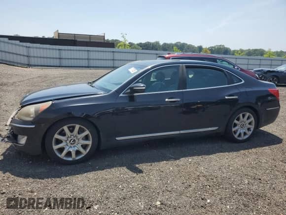 2012 Hyundai Equus Ultimate with VIN KMHGH4JH6CU051482, listed as a Copart auction lot 61741935 with 129,109 mi miles and Salvage title. Bid and sale history available at DreamBid. Image 1.