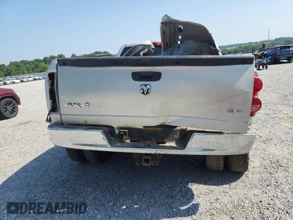 2007 Dodge 3500 SLT with VIN 3D7MX48C97G759633, listed as a Copart auction lot 62117835 with Not provided miles and Salvage title. Bid and sale history available at DreamBid. Image 6.