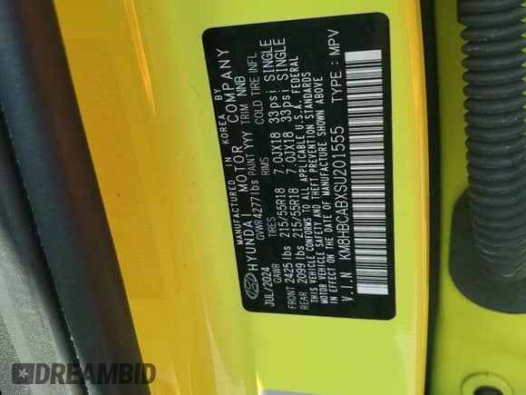 2025 Hyundai Kona SEL с VIN KM8HBCABXSU201555, выставлен на аукционе Copart как лот 81591515 с пробегом 31 373 миль миль и Чистый • Clean title. История ставок и продаж доступна на DreamBid. Изображение 13.