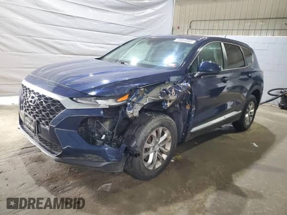 2019 Hyundai Santa Fe SE with VIN 5NMS2CAD4KH118982, listed as a Copart auction lot 59805895 with 85,511 mi miles and Salvage title. Bid and sale history available at DreamBid. Image 1.