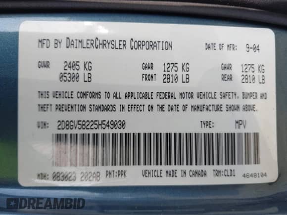 2005 Dodge Magnum RT with VIN 2D8GV58225H549030, listed as a IAAI auction lot 42140260 with 62,273 mi miles and . Bid and sale history available at DreamBid. Image 9.