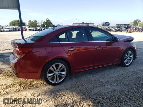 2012 Chevrolet Cruze LTZ with VIN 1G1PH5SCXC7244528, listed as a Copart auction lot 68454635 with 120,410 mi miles and Salvage title. Bid and sale history available at DreamBid. Image 3.