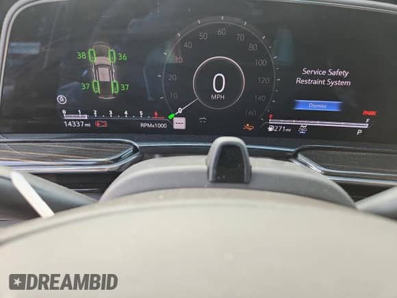 2023 Cadillac Escalade 4WD Premium Luxury with VIN 1GYS4CKL2PR510002, listed as a Copart auction lot 65439955 with 14,337 mi miles and Salvage title. Bid and sale history available at DreamBid. Image 9.