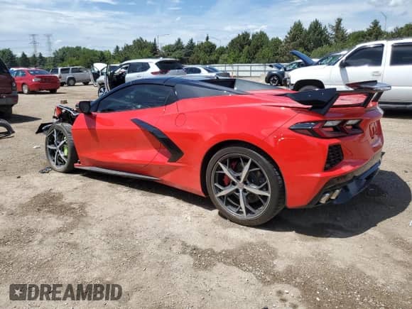 2020 Chevrolet Corvette 3LT with VIN 1G1Y83D46L5119035, listed as a Copart auction lot 62114785 with 5,964 mi miles and Salvage title. Bid and sale history available at DreamBid. Image 2.