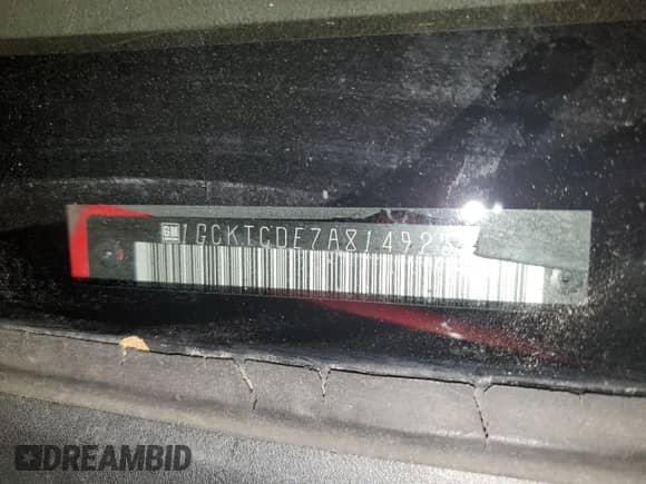 2010 Chevrolet Colorado 1LT with VIN 1GCKTCDE7A8149239, listed as a Copart auction lot 82853994 with 89,048 mi miles and Salvage title. Bid and sale history available at DreamBid. Image 12.