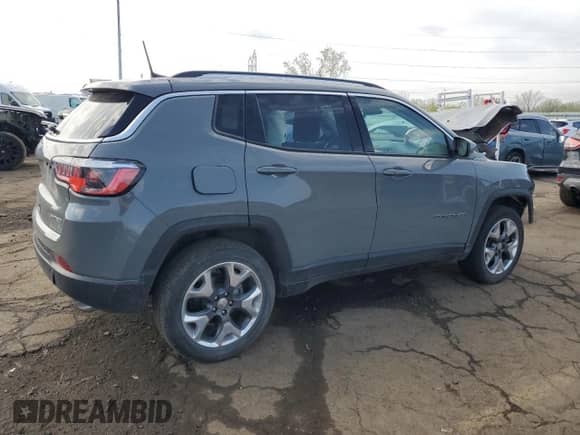 2020 Jeep Compass Limited with VIN 3C4NJDCB1LT101160, listed as a Copart auction lot 54838865 with 38,049 mi miles and Non repairable. Bid and sale history available at DreamBid. Image 3.