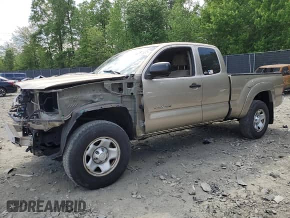 2007 Toyota Tacoma with VIN 5TEUX42N87Z351584, listed as a Copart auction lot 55626845 with 143,433 mi miles and Salvage title. Bid and sale history available at DreamBid. Image 1.