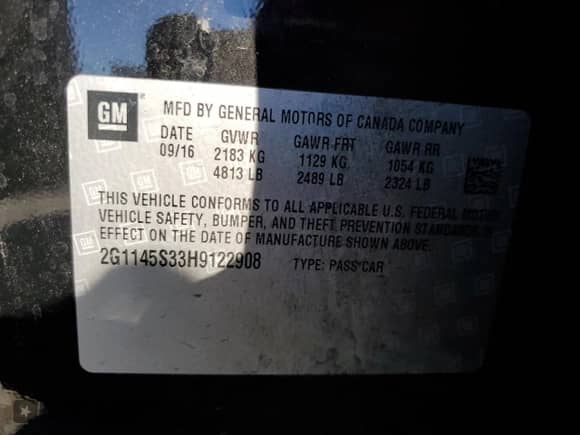 2017 Chevrolet Impala Premier with VIN 2G1145S33H9122908, listed as a Copart auction lot 82317625 with 111,275 mi miles and Salvage title. Bid and sale history available at DreamBid. Image 12.