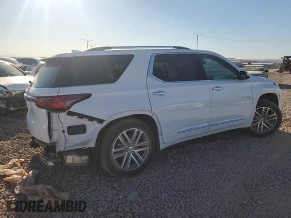 2023 Chevrolet Traverse High Country z VIN 1GNERNKW1PJ233990, wystawiony jako Copart lot #84212234 z przebiegiem 8 490 mil mil oraz Szkoda całkowita • Salvage title. Historia ofert i sprzedaży dostępna na DreamBid. Obrazek 3.