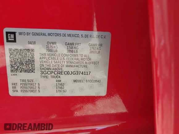 2018 Chevrolet Silverado 1500 LT с VIN 3GCPCREC0JG374117, выставлен на аукционе IAAI как лот 40470458 с пробегом 143 380 миль миль и . История ставок и продаж доступна на DreamBid. Изображение 9.