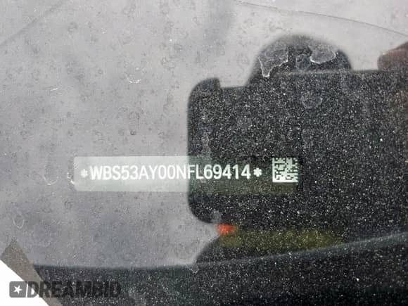 2022 BMW M3 с VIN WBS53AY00NFL69414, выставлен на аукционе Copart как лот 56753065 с пробегом 20 837 миль миль и Списание • Salvage title. История ставок и продаж доступна на DreamBid. Изображение 12.